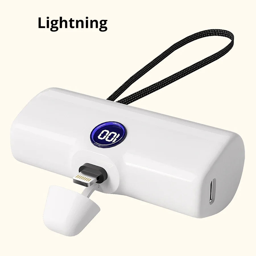 Mini 5000mAh Fast Charging Power Bank with LED Digital Display